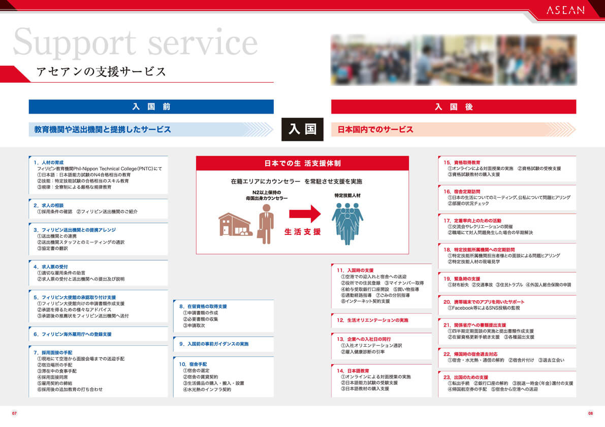 株式会社アセアン様　会社案内パンフレット画像