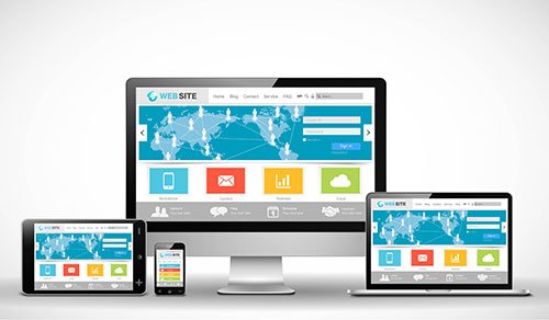 パソコンにホームページデザインがうつった画像